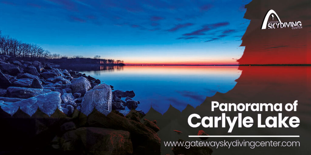 Panorama of Carlyle Lake - Gateway Skydiving Center